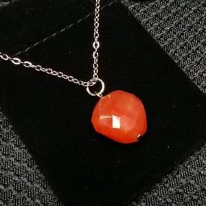 Carnelian Quartz Necklace